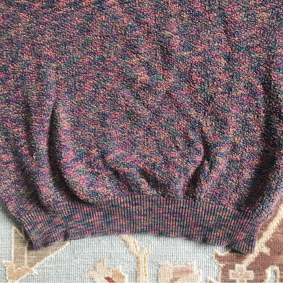 SOLD: Pendleton Sweater Textured Multicolor Made In USA 100% Cotton Womens L - Picture 5 of 14